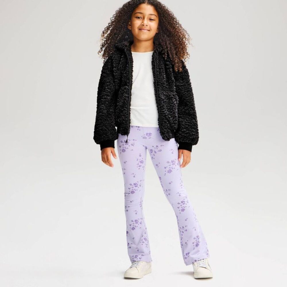 Girls' Cozy Bomber Jacket - Cat & Jack Black XS